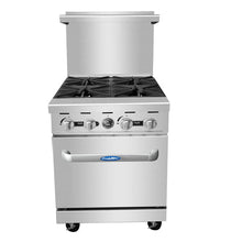 Load image into Gallery viewer, CookRite AGR-4B-LP Restaurant Range 24 Gase