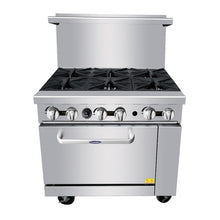 Load image into Gallery viewer, CookRite AGR-6B-NG Restaurant Gas Range 36
