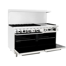 Load image into Gallery viewer, AGR-6B24G — 60″ Gas Range with Six (6) Open Burners &amp; 24″ Griddle

