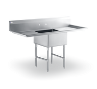 18 ga Stainless Steel Sink with Two 18 - Drainboards - SWS1C162012-18LR-318 - 255x52x4375