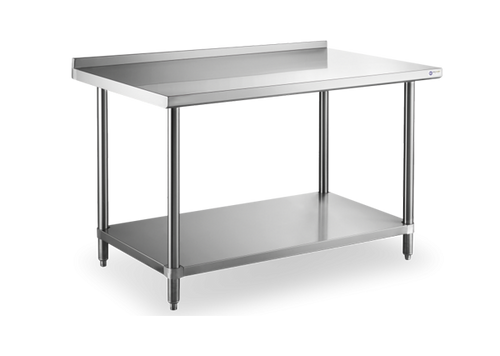 Steelworks 18 ga SS Worktable with Splash Guard 30-12 SWWTS-3012-2R-318 - 30x12x34