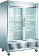 D55R-GS2 Bottom Mount Glass 2-Door Commercial Reach-in Refrigerator