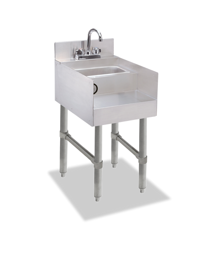 18 ga Stainless Steel Double Blender Station - SWBSDS-2618 - 18x26x33