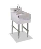 18 ga Stainless Steel Double Blender Station - SWBSDS-2618 - 18x26x33