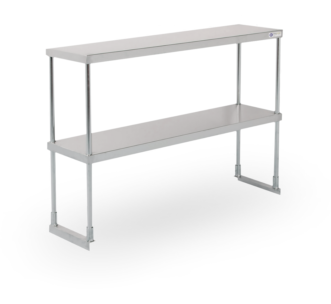 Steelworks 18 ga SS Double Over Shelf 16-72 SWDOS-1672 - 16x72x32