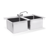 16 ga Stainless Steel Drop-In Sink - SWDIS-2FB101410 - 19x25x10