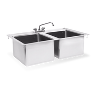 16 ga Stainless Steel Drop-In Sink - SWDIS-2FB162012 - 25x37x12