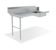 Steelworks 16 ga SS Soiled Dishtable 48 Left - SWSDT-48L - 30x48x4375