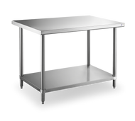 Steelworks 18 ga SS Worktable 24-72 -SWWTS-2472-318 - 24x72x34