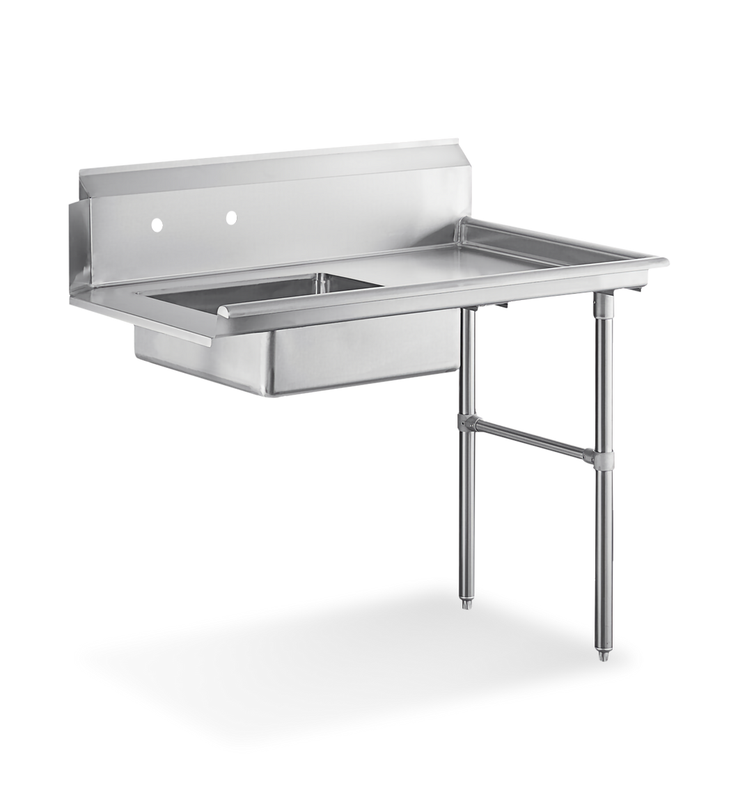 Steelworks 16 ga SS Undercounter Dishtable 48 Right -SWUDT-48R - 30x48x4375