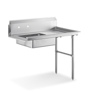 Steelworks 16 ga SS Undercounter Dishtable 48 Right -SWUDT-48R - 30x48x4375