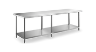 Steelworks 18 ga SS Worktable 30-96 -SWWTS-3096-318 - 30x96x34