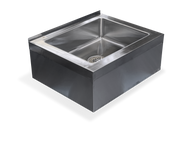 16 ga Stainless Steel Floor Mop Sink - SWFMS-242414 - 24x24x14