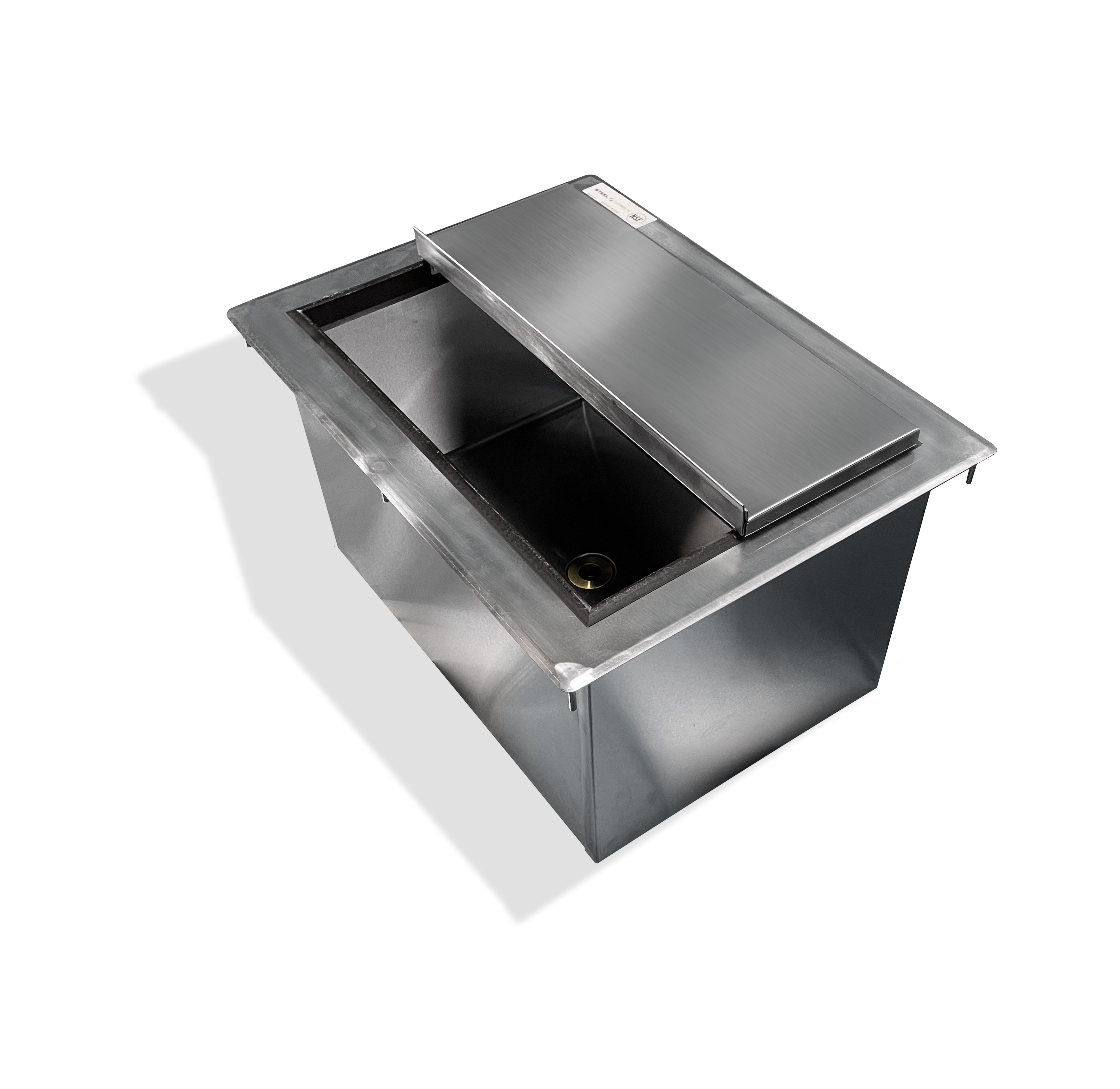 16 ga 304 Stainless Steel Drop-In Ice Bin - SWDIIB-181810 - 18x18x10